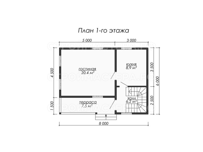 Каркасный дом проект «КД-12»