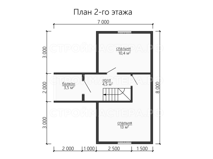 Каркасный дом проект «КД-43»