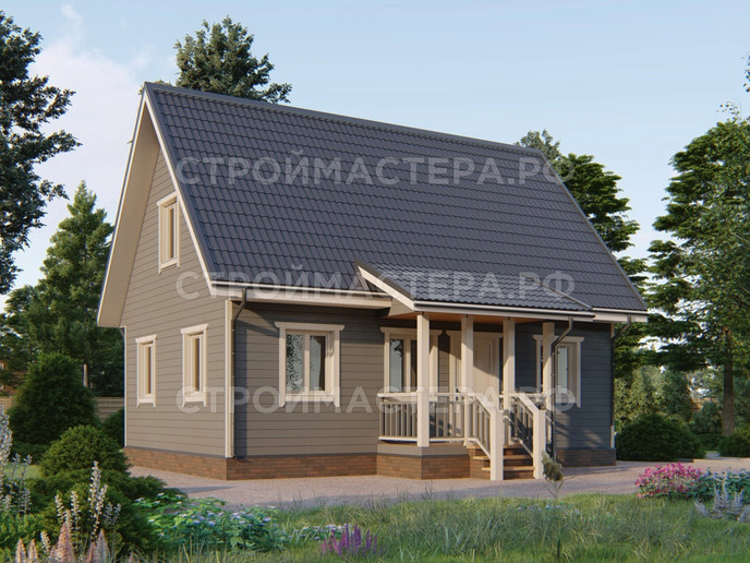 Каркасный дом проект «КД-45»